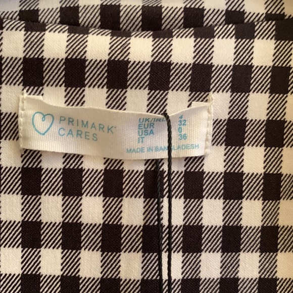 Primark Short Sleeve Black & White Cropped Blazer - Picture 3 of 3